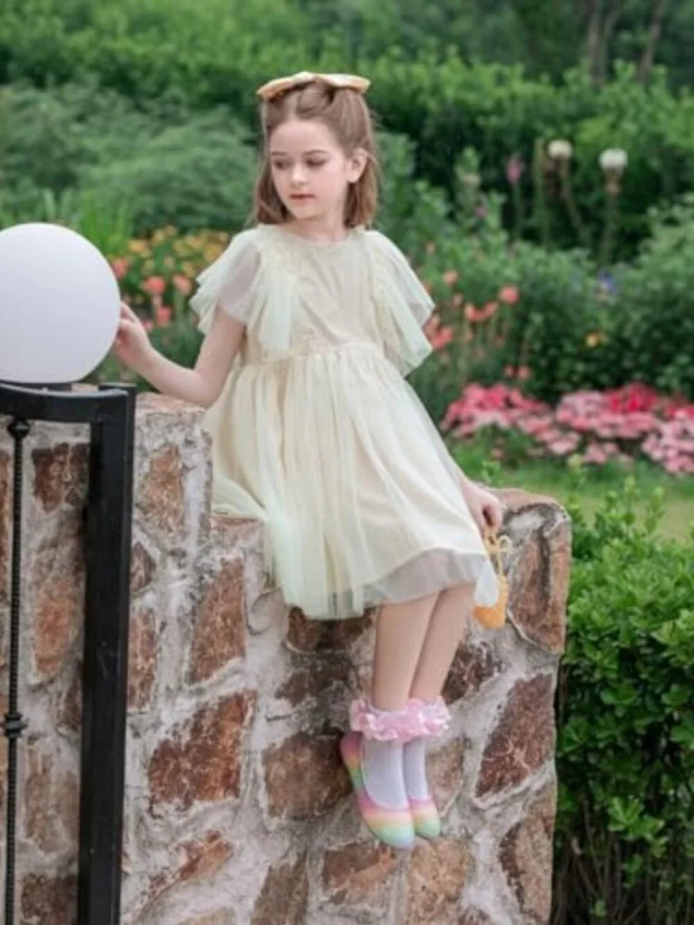 Adorable Toddler Girls Double Lace Socks with Ruffle Cuffs - Perfect for Infants
